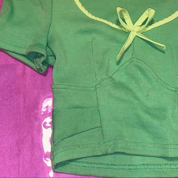 NEÓN GREEN BOW CROP - Picture 4 of 5